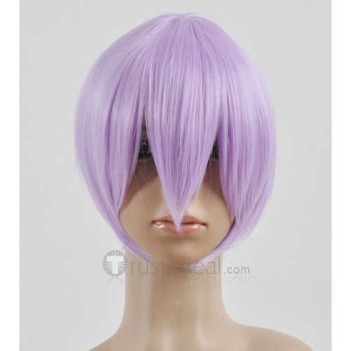 Lucky Star Tsukasa Hiiragi Short Purple Cosplay Wig