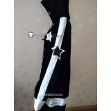 Black Rock Shooter BRS Male Black Velour Hoodie Uniform Cosplay Costume 3