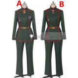 Youjo Senki Saga of Tanya the Evil Tanya von Degurechaff Viktoriya Ivanovna Serebryakov Green Military UniformCosplay Costumes