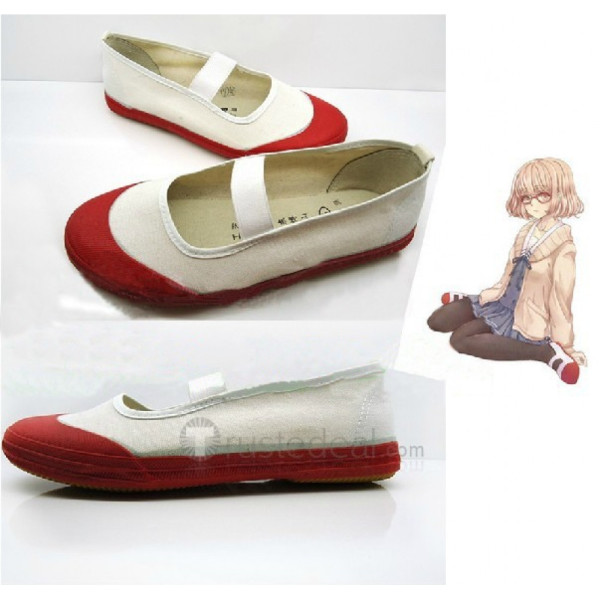 Kyoukai no Kanata Beyond the Boundary Kuriyama Mirai Red School Cosplay Shoes