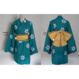 Nisemonogatari Tsukihi Araragi Kimono Cosplay Costume