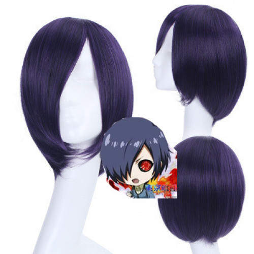Tokyo Ghoul Touka Kirishima Short Dark Purple Cosplay Wig