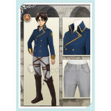 Attack on Titan Shingeki No Kyojin The Wings of Counterattack Eren Jaeger Blue Cosplay Costume