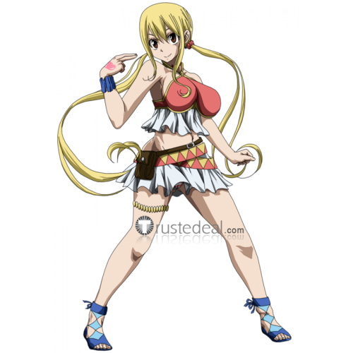 Fairy Tail Dragon Cry Lucy Heartfilia White Cosplay Costume