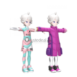 Pokemon Sword and Shield Bede Pink Cosplay Costume2