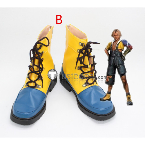 Final Fantasy X FF10 Tidus Yellow Cosplay Boots Shoes
