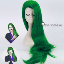 The Joker Genderbend Female Long Green Cosplay Wig 80cm