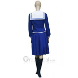 Fruits Basket Saki Hanajima Blue School Uniform Cosplay Costume Dress