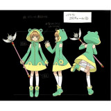 Cardcaptor Sakura Clear Card Episode3 Kinomoto Sakura Green Frog Cosplay Costume