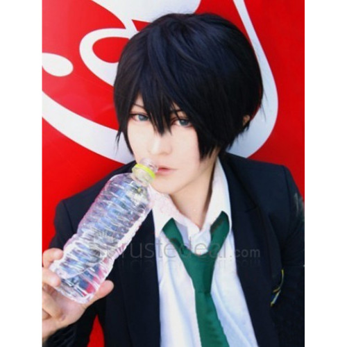 Free! Iwatobi Swim Club Nanase Haruka Short Black Cosplay Wig