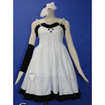 K-On! Hirasawa Yui Black White Dress Cosplay Outfit