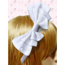 White Cotton Bow Lolita Headdress