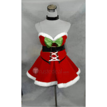 League of Legends Slay Belle Christmas Katarina Du Couteau Red Dress Cosplay Costume