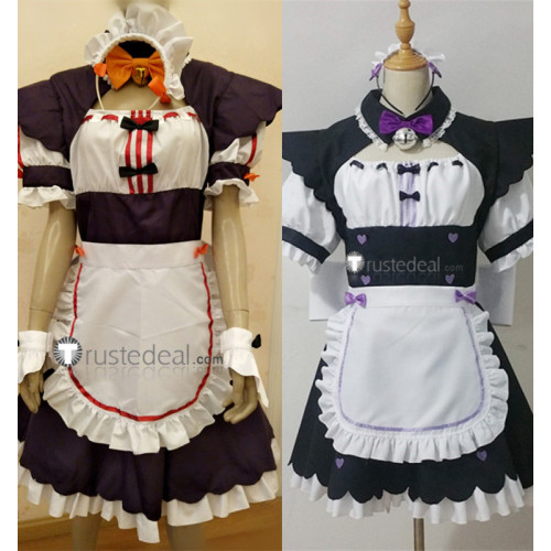 Nekopara Chocola Vanilla Shigure Azuki Maple Cinnamon Coconut Black White Maid Cosplay Costumes