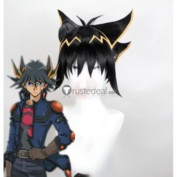 Yu Gi Oh 5DS Yusei Fudo Black Styled Cosplay Wig