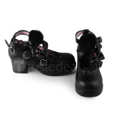 Black Hearts Sweet Lolita Girls Shoes