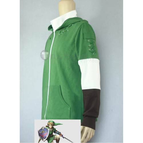 The Legend of Zelda Link Green Hoodie Cosplay Costume