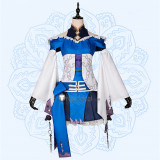 SINoALICE Kaguya Cleric Blue White Cosplay Costume