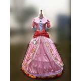 Super Mario Princess Peach Pink Dress Cosplay Costume 1