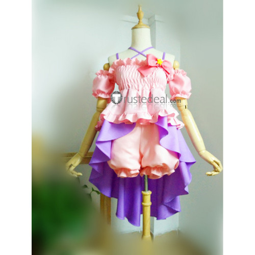 THE IDOLM@STER Cinderella Girls Anzu Futaba Candy Island Pink Purple Cosplay Costume