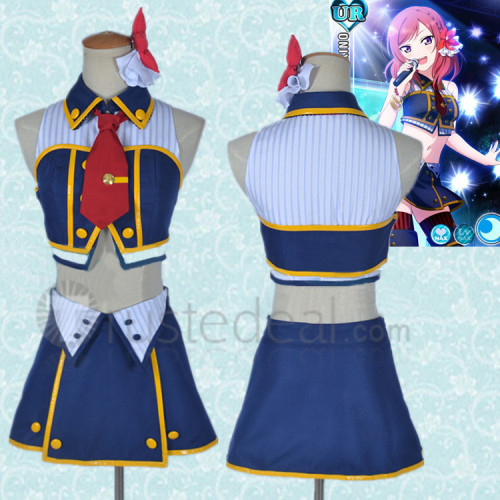 Love Live Nishikino Maki Blue Perform Cosplay Costume