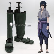 Naruto Shippuden Sasuke Uchiha 4th Black Cosplay Boots Shoes