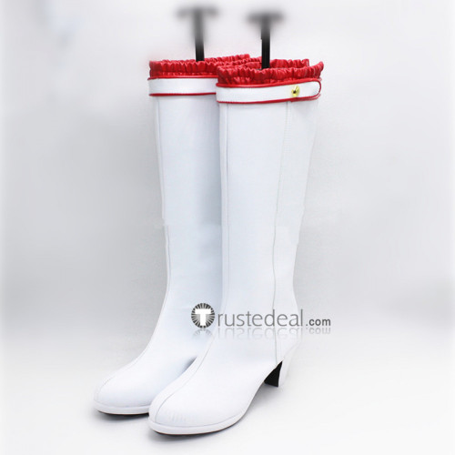 Tekken Lili Lily Emilie de Rochefort White Cosplay Shoes Boots