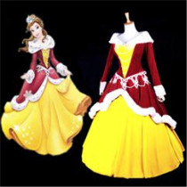 Beauty and the Beast Disney Princess Belle Dance Dress Cosplay Costume