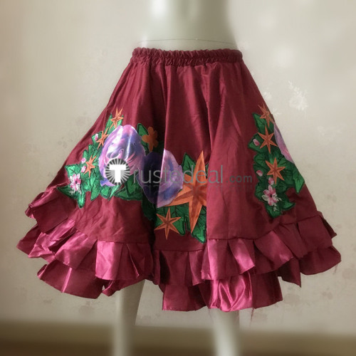 Guilty Crown YUZURIHA INORI Flowers Red Skirt Cosplay Costume - Special Price