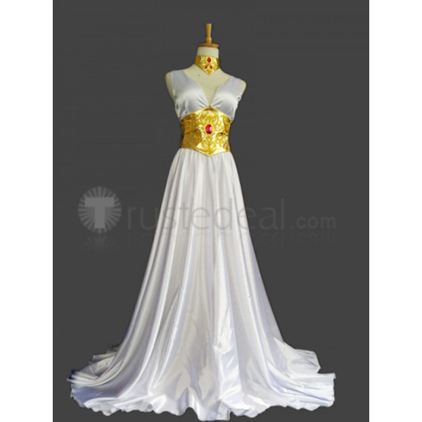 Saint Seiya Kido Saori Athena White Cosplay Costume