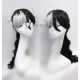 Ace Attorney Gyakuten Saiban Prosecutor Simon Blackquill Black White Ponytail Cosplay Wig