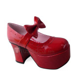Low Heel Bow Lolita Shoes