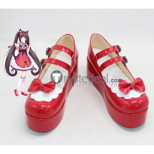 Nekopara Vol. 2 Chocola Lolita Red Cosplay Shoes