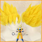 Dragon Ball Son Goku Yellow Blonde Blue Pink Spiky Styled Cosplay Wig
