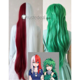 Boku no Hero Academia Shouto Todoroki Midoriya Izuku Genderbend Female Long Red White Green Cosplay Wigs