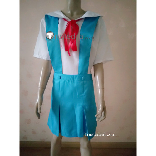 Neon Genesis Evangelion Asuka Rei Blue White School Girl Uniform Cosplay Costume