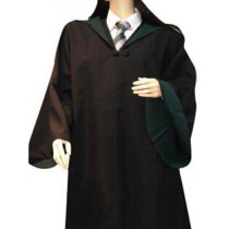 Harry Potter Slytherin Cosplay Overcoat and Necktie and Sweater and Shirt and Hat and Scarf Set
