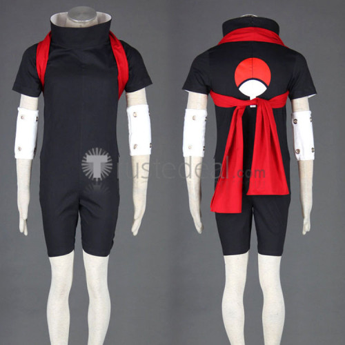 Naruto Sasuke Uchiha Black Cosplay Costume