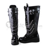 Vocaloid Kagamine Rin Black Cosplay Shoes Boots