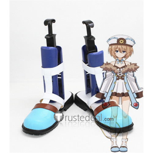 Hyperdimension Neptunia Lowee Blanc Blue Cosplay Shoes