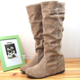 Top quality PU medium heel pumps boots(JY917)