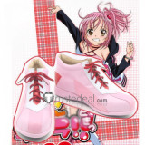 Shugo Chara Amu Hinamori Amulet Heart Pink Cosplay Shoes Boots