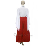 Inuyasha Kikyo Red White Kimono Cosplay Costume 2