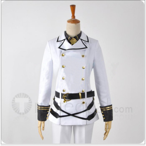Seraph of the End Owari no Serafu Mikaela Hyakuya White Cosplay Uniform Costume