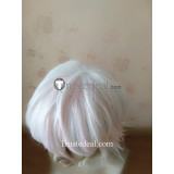 Mystic Messenger Unknown Saeran Choi White Pink Cosplay Wig