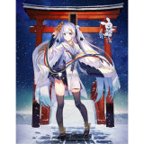 Vocaloid 2018 Snow Miku Hatsune Kimono Yuki Witch Kagura Cosplay Costume