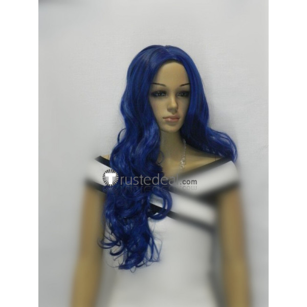 Corpse Bride Emily Curly Blue Halloween Cosplay Wig
