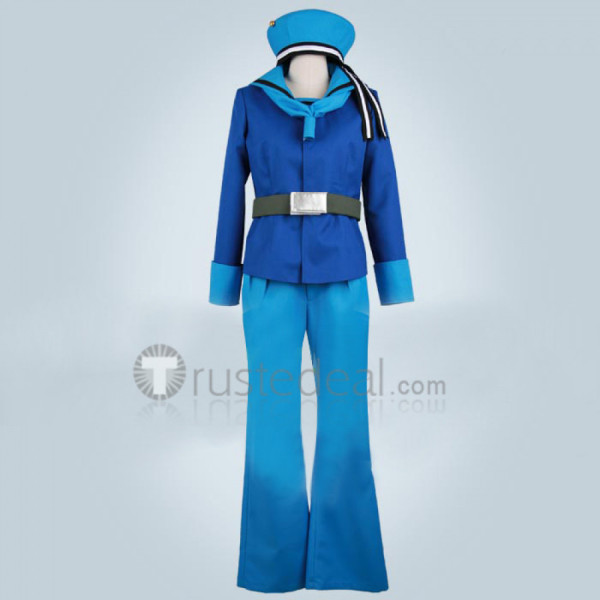 Hetalia Axis Powers Norway Blue Sailor Cosplay Costume