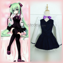 Vocaloid Miku Hatsune Black Cosplay Costume