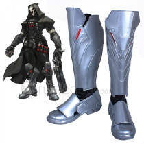 Overwatch Reaper Silver Cosplay Boots Shoes